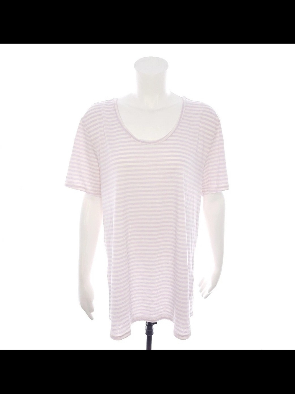 The North Face Plus Terrain Scoop Tee Women's 1X Purple White Striped Slim Fit